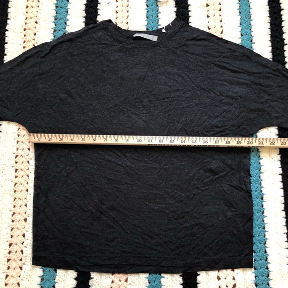 VINCE short Sleeve Dolman Tee Heather Black - Picture 6 of 7